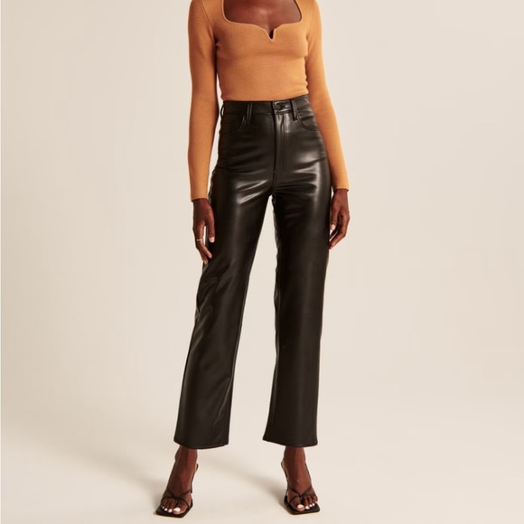 ABERCROMBIE - Abercrombie and Fitch (A&F) vegan leather pants, size 12 / size 31 - Picture 4 of 4